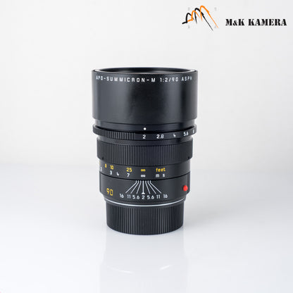 Leica APO-Summicron-M 90mm/F2.0 ASPH 11884 Black Lens Yr.1999 Germany 11884 #88763