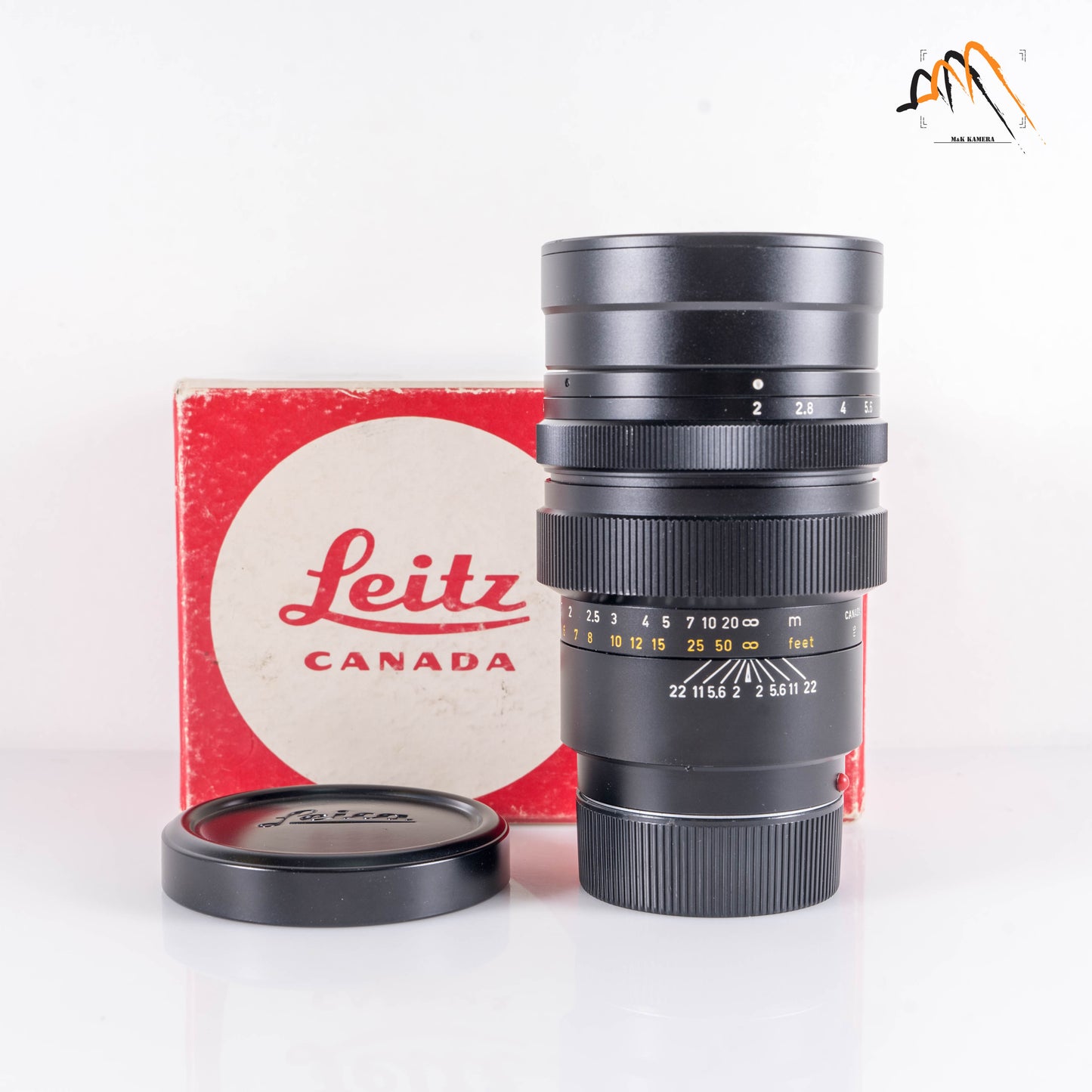 LEITZ Leica Summicron M 90mm/F2.0 Ver.I V.1 Black Lens Yr.1973 Canada #23460