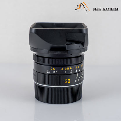 Leica Summicron-M 28mm/F2.0 E46 Asph.11618 Black Lens Yr.2001 Germany 11618 #24031