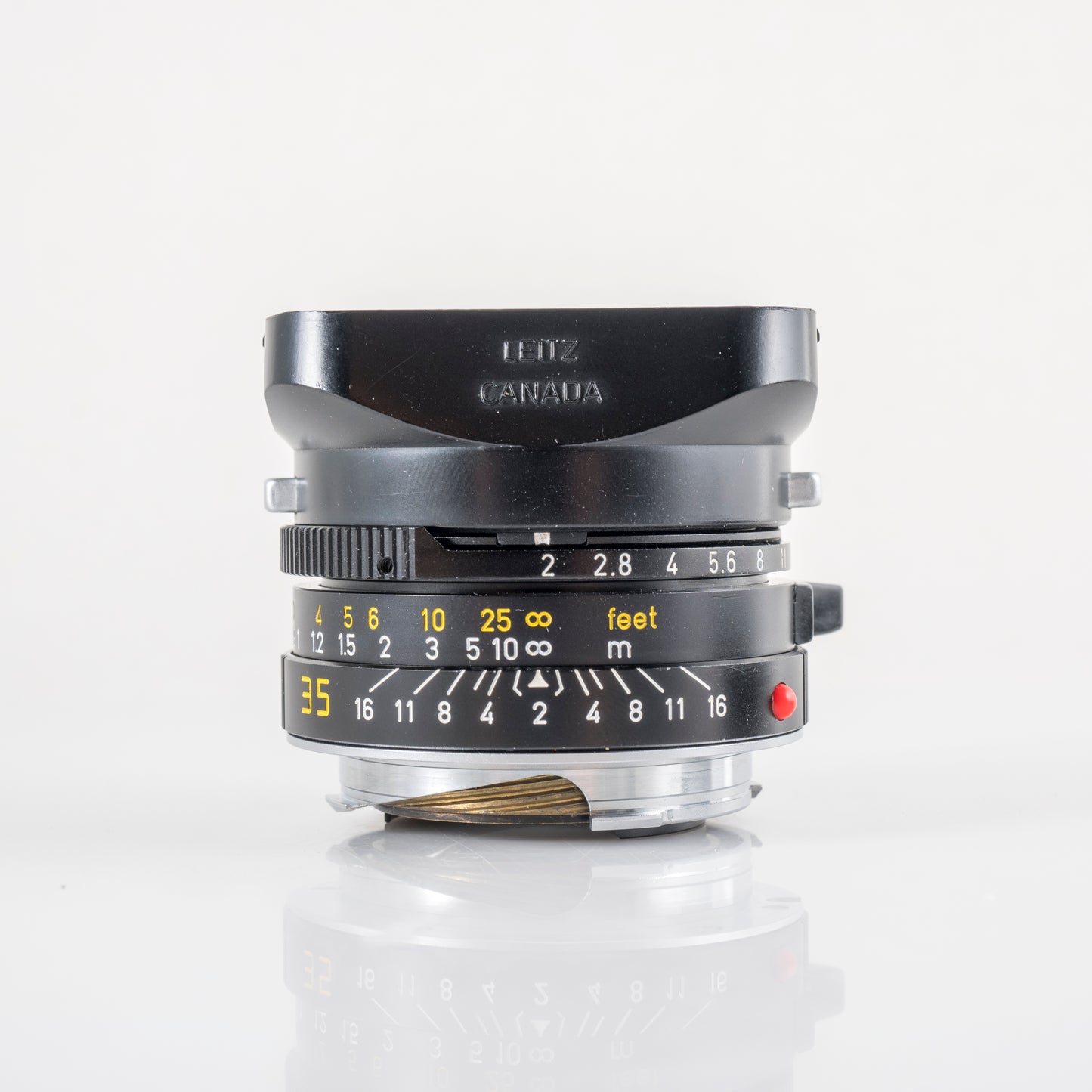 LEITZ Leica Summicron-M 35mm/F2.0 Ver.4 7 Elements Black 1913-1983 Lens Yr.1982 Canada #23844
