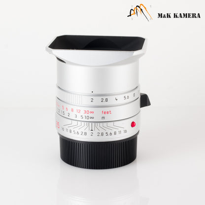 Brand New Leica Summicron-M 35mm/F2.0 ASPH V2 Silver Lens Germany 11674 #11674