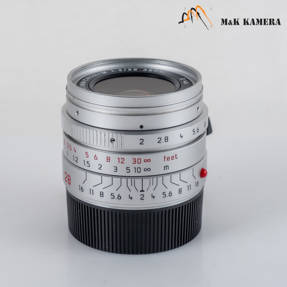 Leica Summicron-M 28mm/F2.0 ASPH/ Rare Silver Lens Yr.2008 Germany 11661 #88929