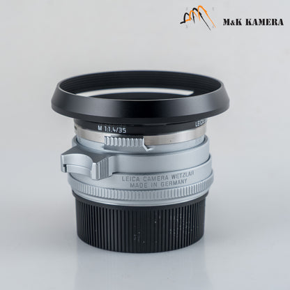 Leica Summilux-M 35mm/F1.4 E46 Steel Rim 2022 Silver Lens Germany 11301 #23998