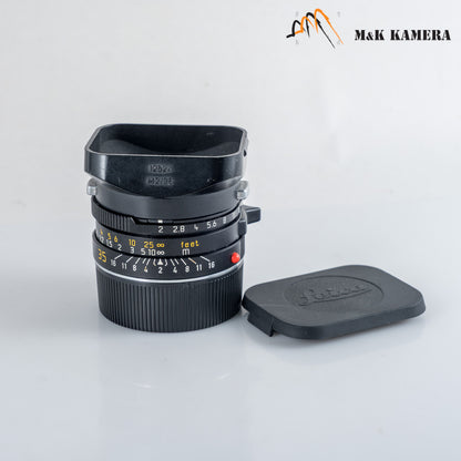 Leica Summicron-M 35mm/F2.0 Ver.4 7 Elements Black Lens Yr.1991 Germany 11310 #23894