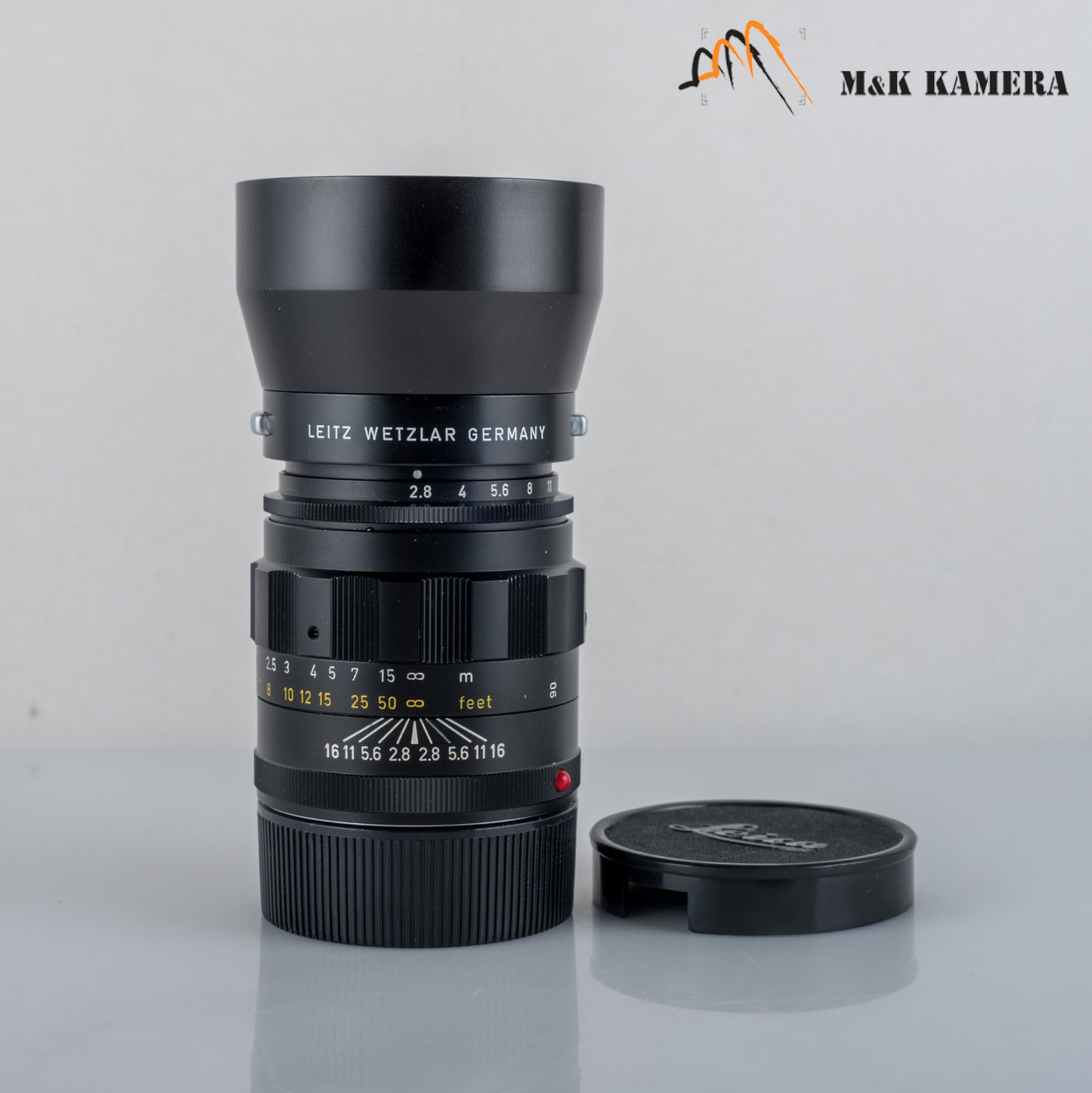 LEITZ Leica Tele-Elmarit M 90mm/F2.8 Ver.I V.1/ Fat Black Lens Yr.1971 #23912