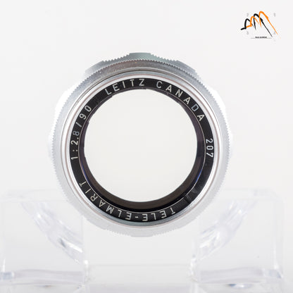 LEITZ Leica Tele-Elmarit M 90mm/F2.8 Ver.I V.1/ Fat Silver Lens Yr.1964 Canada #11607