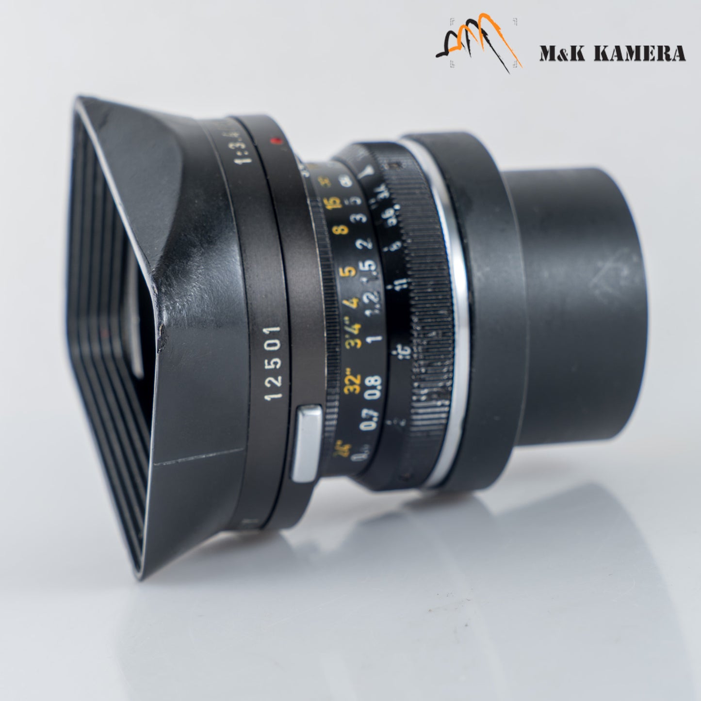 Leica Super-Angulon M 21mm/F3.4 Ser.VII Black with 12501 hood #23935