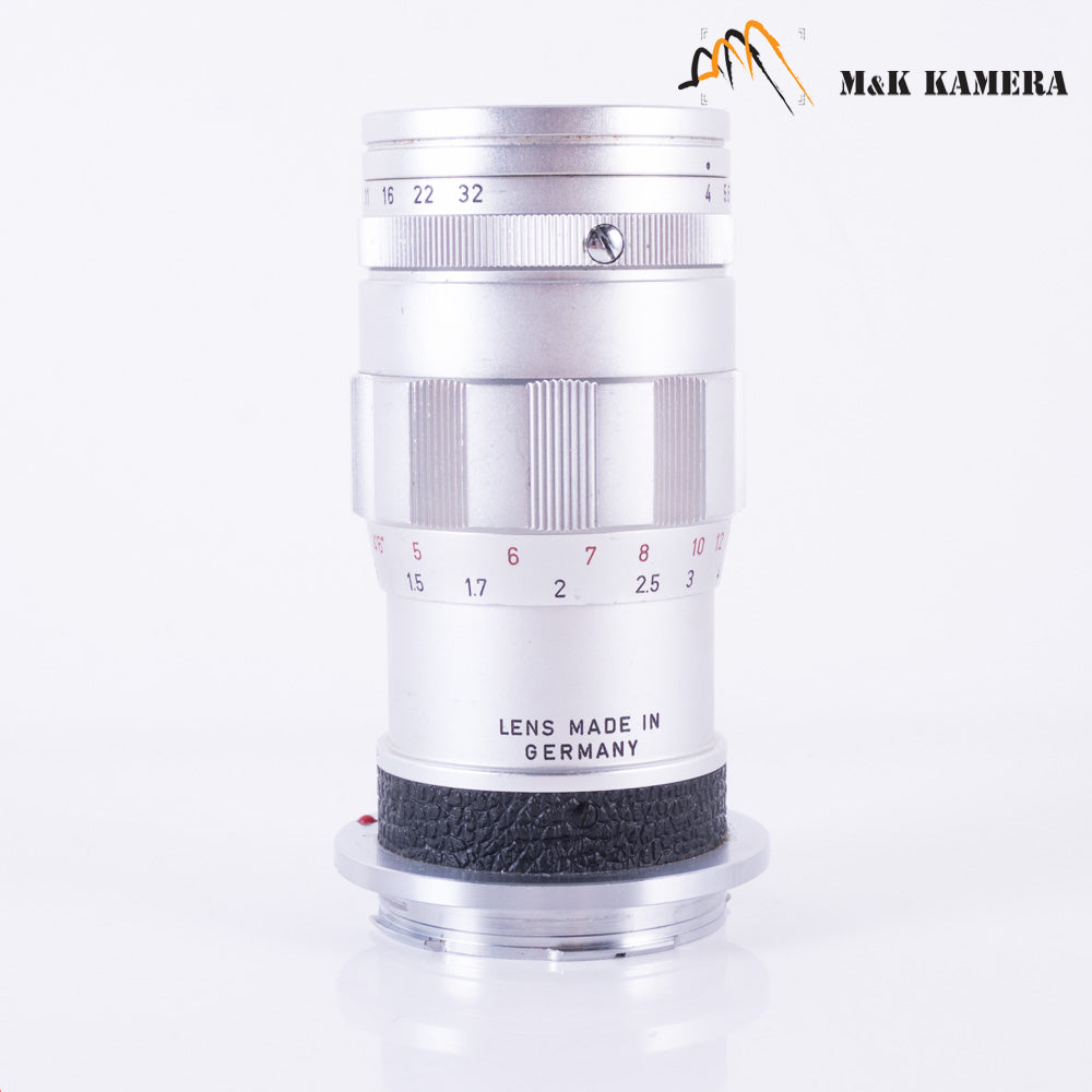LEITZ Leica Elmar M 90mm/F4.0 E39 Ver.II V2/ 3 Elements Silver Lens Yr.1965 Germany 11830 #21854