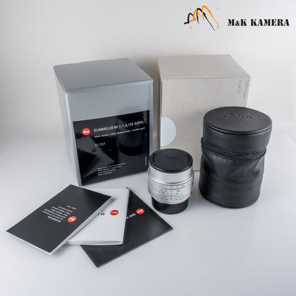 Leica Summilux-M 35mm/F1.4 E46 ASPH/ FLE II Silver Lens Germany 11727 #24010