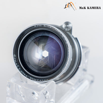 LEITZ Leica Summitar L39 50mm/F2.0 Silver Lens Yr.1952 LTM Germany #23990