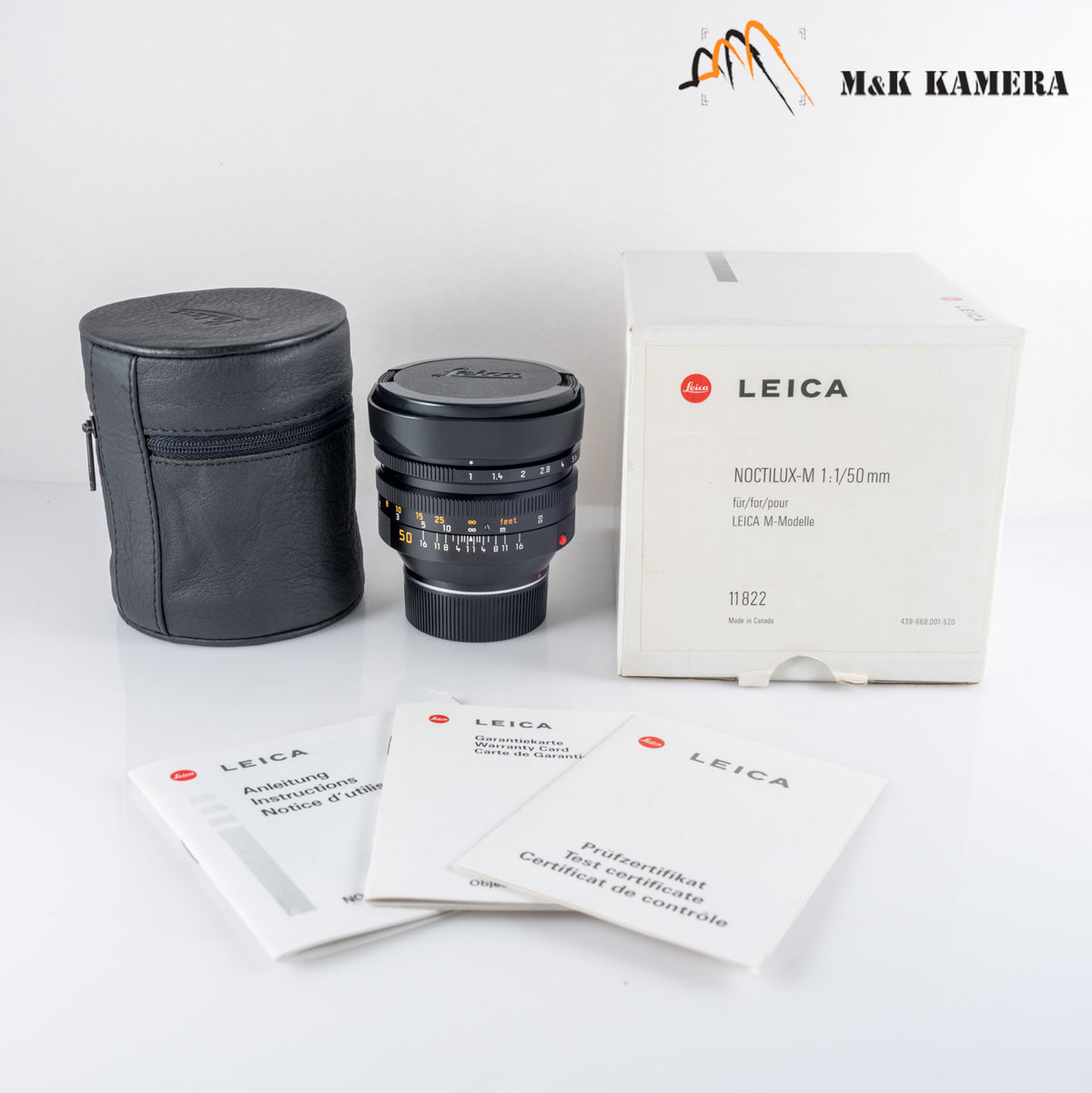 Leica Noctilux-M 50mm/F1.0 E60 V4 Ver.IV Lens Yr.2001 Canada 11822 #12128