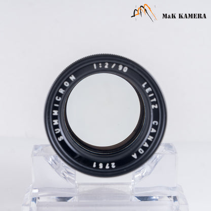 LEITZ Leica Summicron M 90mm/F2.0 Ver.I V.1 Black Lens Yr.1975 Canada #23402