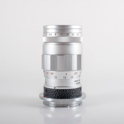 LEITZ Leica Elmar M 90mm/F4.0 Silver Lens Yr.1965 Germany #23857