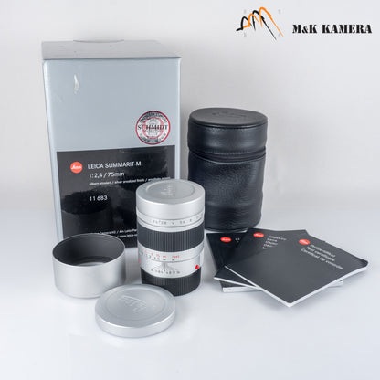 Leica Summarit-M 75mm/F2.4 Silver Lens Germany 11683 #12160