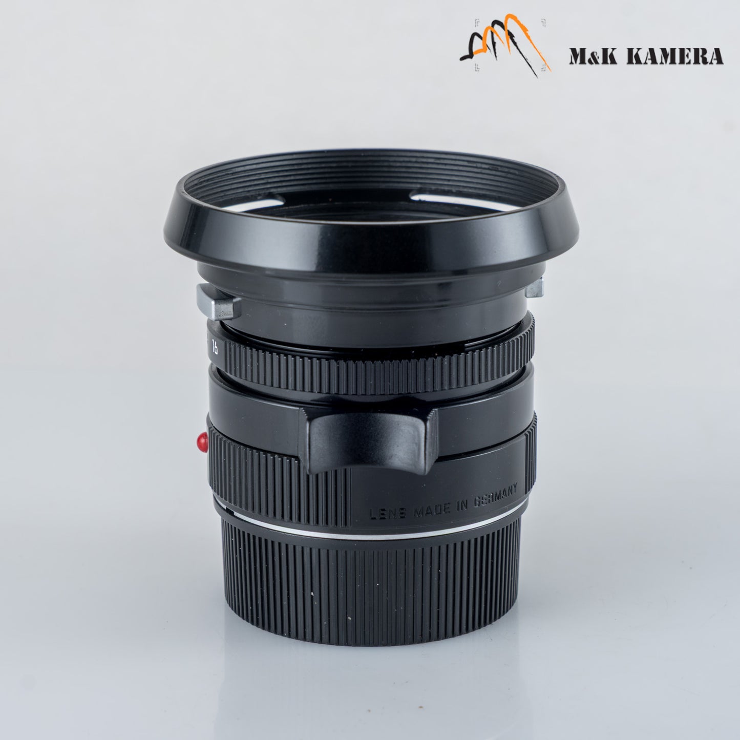 Leica Summicron-M 35mm/F2.0 ASPH Silver + 12504 brass hood Black repaint 11882 #69854