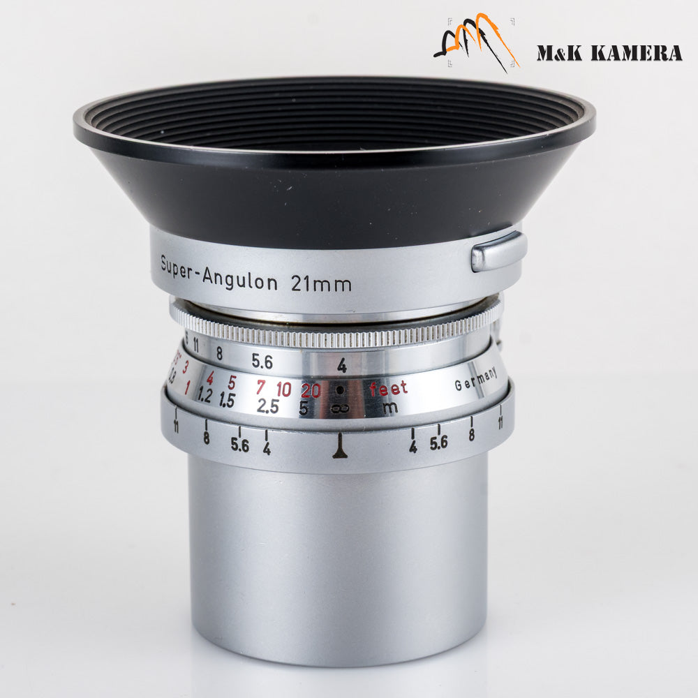 Leica Super-Angulon L39 21mm/F4.0 E39 with hood Rare #11829