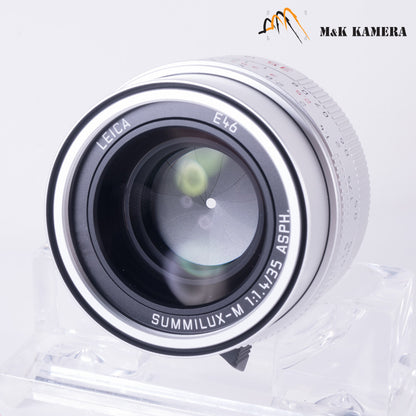 Brand New Leica Summilux-M 35mm/F1.4 E46 ASPH/ FLE II Silver Lens Germany 11727 #11727