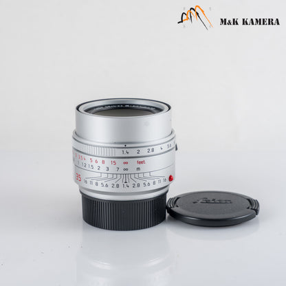 Leica Summilux-M 35mm/F1.4 E46 ASPH/ FLE II Silver Lens Germany 11727 #24010