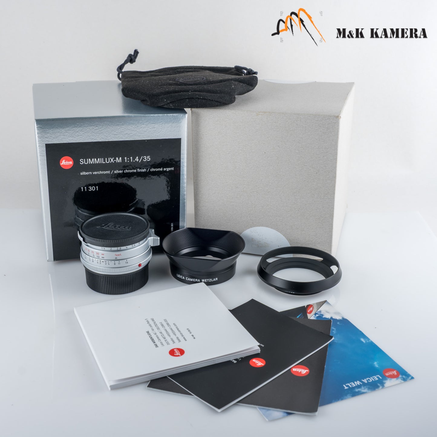 Leica Summilux-M 35mm/F1.4 E46 Steel Rim 2022 Silver Lens Germany 11301 #23998