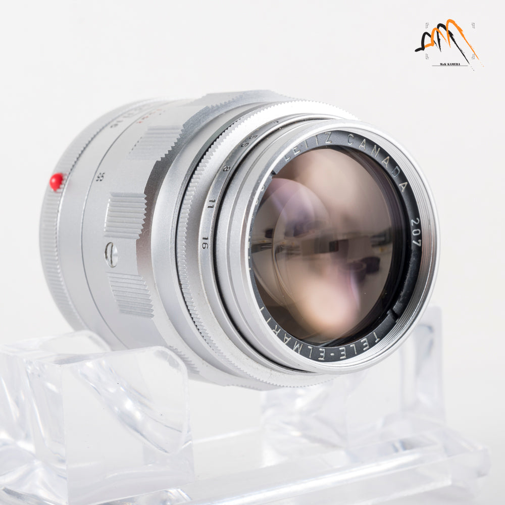 LEITZ Leica Tele-Elmarit M 90mm/F2.8 Ver.I V.1/ Fat Silver Lens Yr