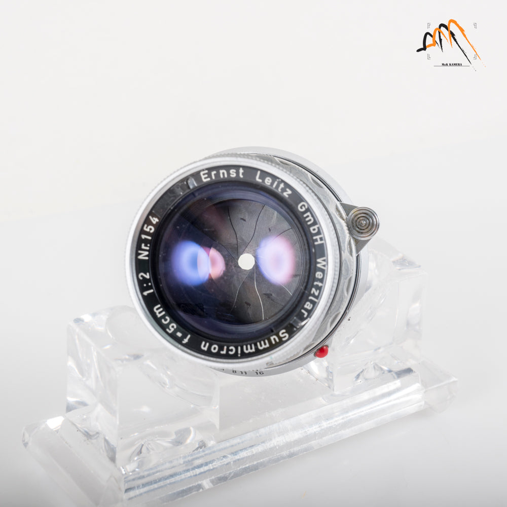 LEITZ Leica Summicron M 50mm/F2.0 Rigid V2 Ver.II Lens Yr.1957 Germany #23613