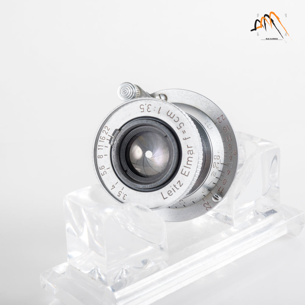 LEITZ Leica Elmar L39 50mm/F3.5 Red Scale Lens Yr.1956 LTM Germany #11325