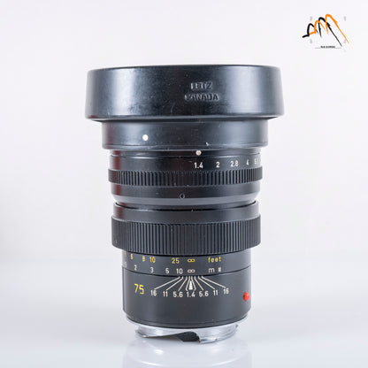 LEITZ Leica Summilux-M 75mm/F1.4 Ver.I Lens Yr.1980 Canada 11814 #11559