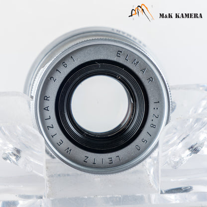 LEITZ Leica Elmar M 50mm/F2.8 Ver.I Silver Lens Yr.1966 Germany #23016