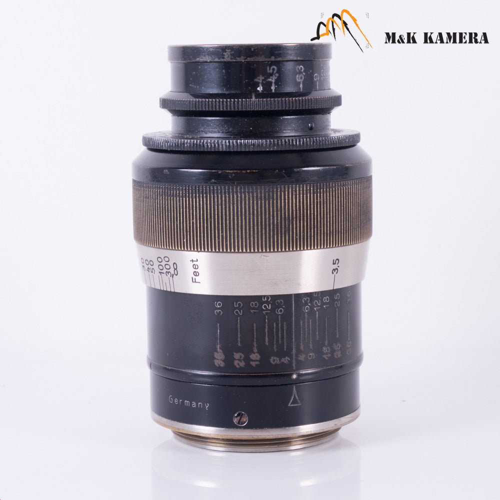 LEITZ Leica Elmar L39 90mm/F4.0 Fat/ Rare Black Paint Lens LTM Germany Fat #21807