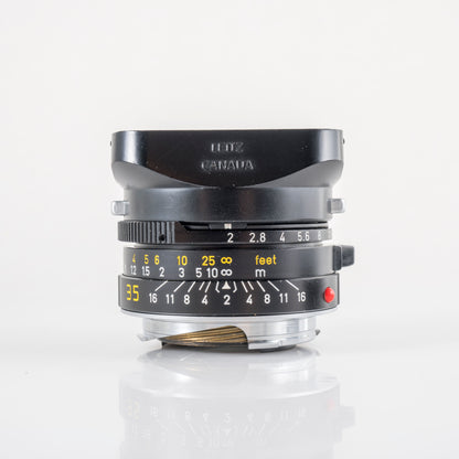 LEITZ Leica Summicron-M 35mm/F2.0 Ver.4 7 Elements Black 1913-1983 Lens Yr.1982 Canada #23844