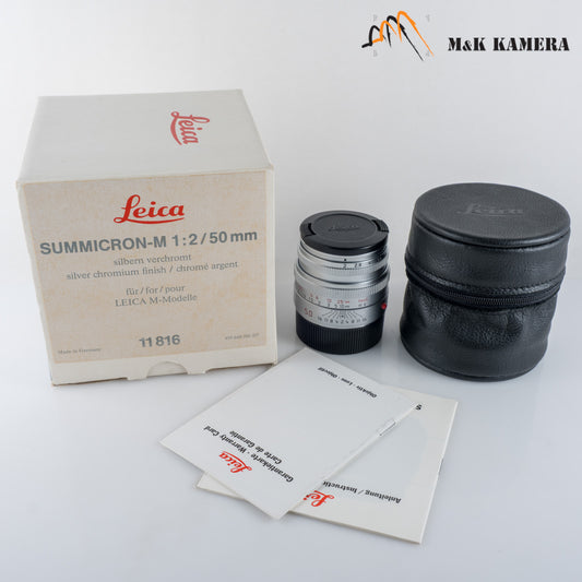 Leica Summicron-M 50mm/F2.0 V Silver Boxed 11816 #12075