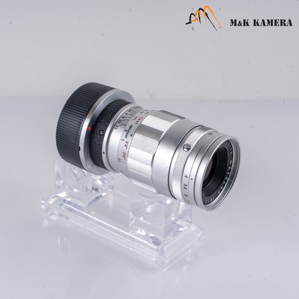LEITZ Leica Elmar M 90mm/F4.0 E39 Ver.II V2/ 3 Elements Silver Lens Yr.1962 Germany 11830 #11175