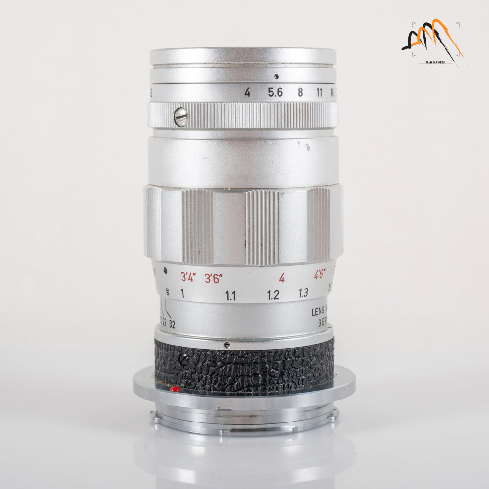 LEITZ Leica Elmar M 90mm/F4.0 E39 Ver.II V2/ 3 Elements Silver Lens Yr.1965 Germany 11830 #11567