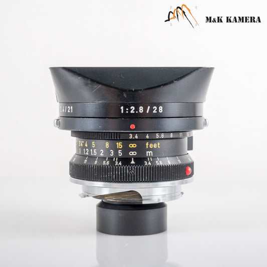 LEITZ Leica Super-Angulon M 21mm/F3.4 Ser.VII Black Lens Yr.1971 Germany #23862