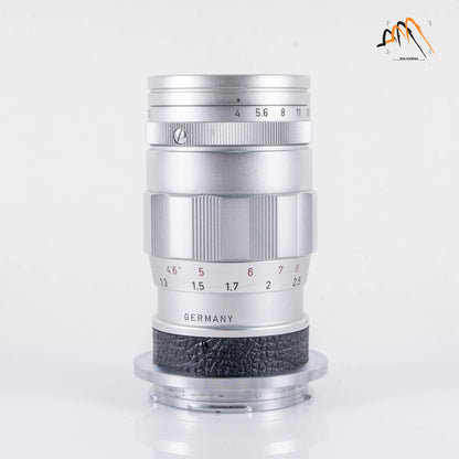 LEITZ Leica Elmar M 90mm/F4.0 E39 Ver.II V2/ 3 Elements Silver Lens Yr.1962 Germany 11830 #11237