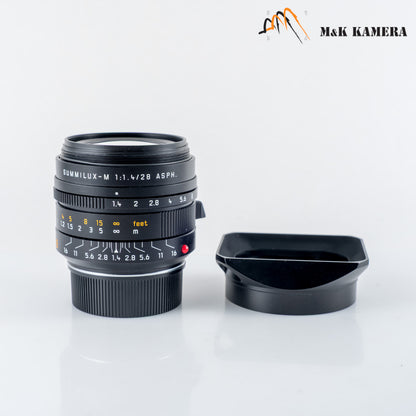 Leica Summilux-M 28mm/F1.4 ASPH 11668 Black Lens Germany #12090