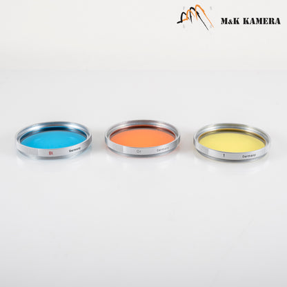 Leica E39 39mm Colour Filter set Orange Yellow Blue #12011