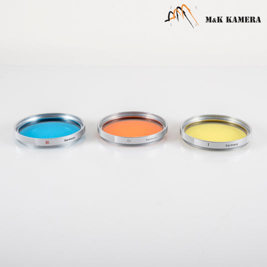 Leica E39 39mm Colour Filter set Orange Yellow Blue #12011