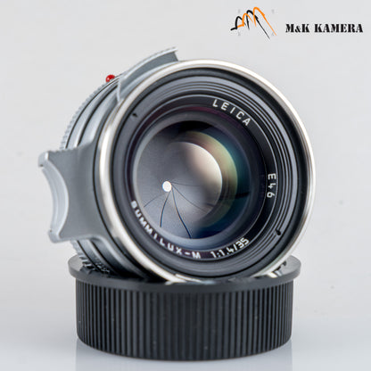 Leica Summilux-M 35mm/F1.4 E46 Steel Rim 2022 Silver Lens Germany 11301 #23977
