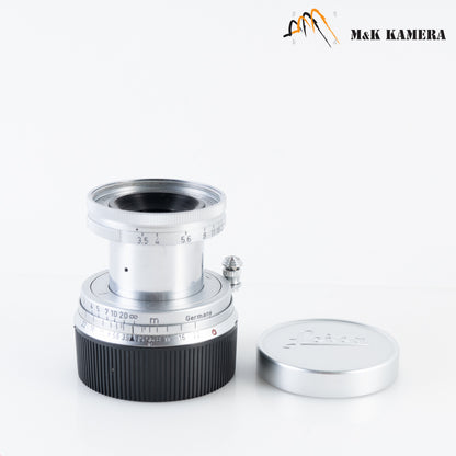 LEITZ Leica Elmar M 50mm/F3.5 E39 Silver Lens Yr.1954 Germany #87875