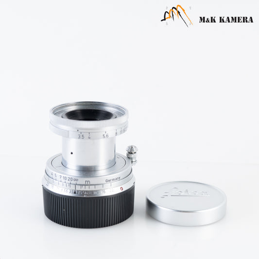 LEITZ Leica Elmar M 50mm/F3.5 E39 Silver Lens Yr.1954 Germany #87875