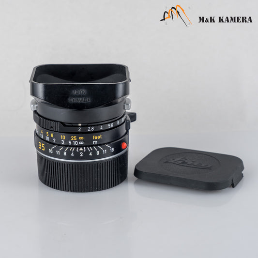 LEITZ Leica Summicron-M 35mm/F2.0 Ver.4 7 Elements Black Lens Yr.1985 Canada 11310 #23980