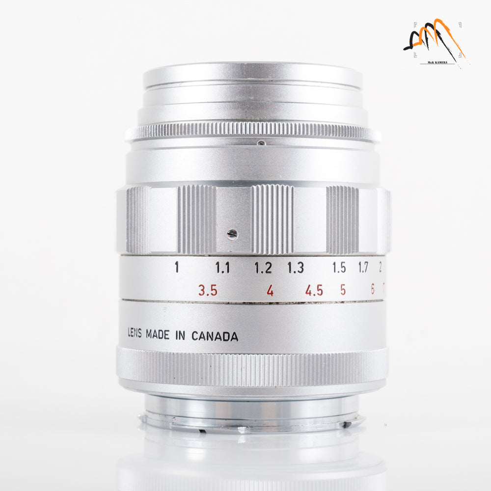 LEITZ Leica Tele-Elmarit M 90mm/F2.8 Ver.I V.1/ Fat Silver Lens Yr.1964 Canada #11607