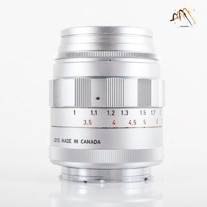 LEITZ Leica Tele-Elmarit M 90mm/F2.8 Ver.I V.1/ Fat Silver Lens Yr.1964 Canada #11607