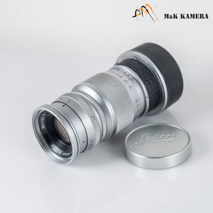 LEITZ Leica Elmar M 90mm/F4.0 Silver Lens Yr.1956 Germany #24048