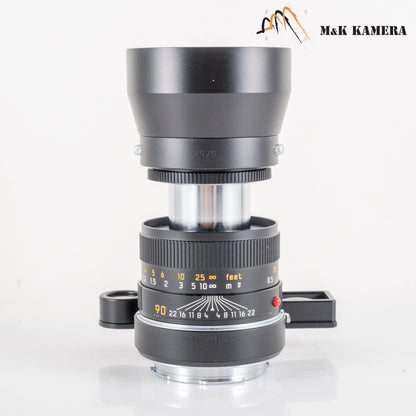 Leica Macro-Elmar-M 90mm/F4.0 Set Black Full set 11629 #88676