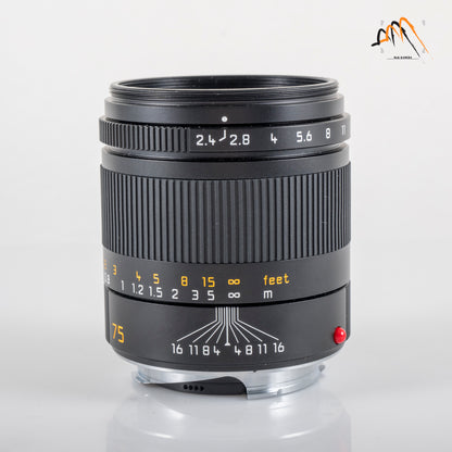 Leica Summarit-M 75mm/F2.4 Black Lens Germany 11682 #11796