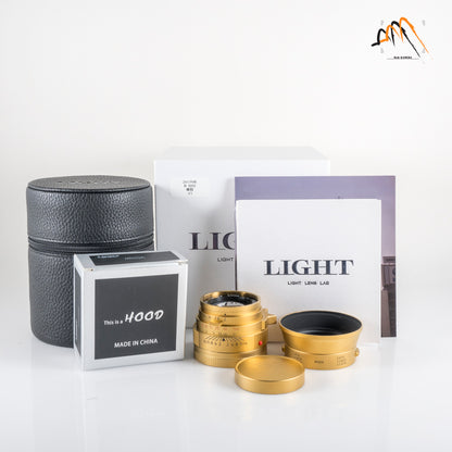 LIGHT LENS LAB V2LC-M 50mm/F2 Gold Lens China #88658