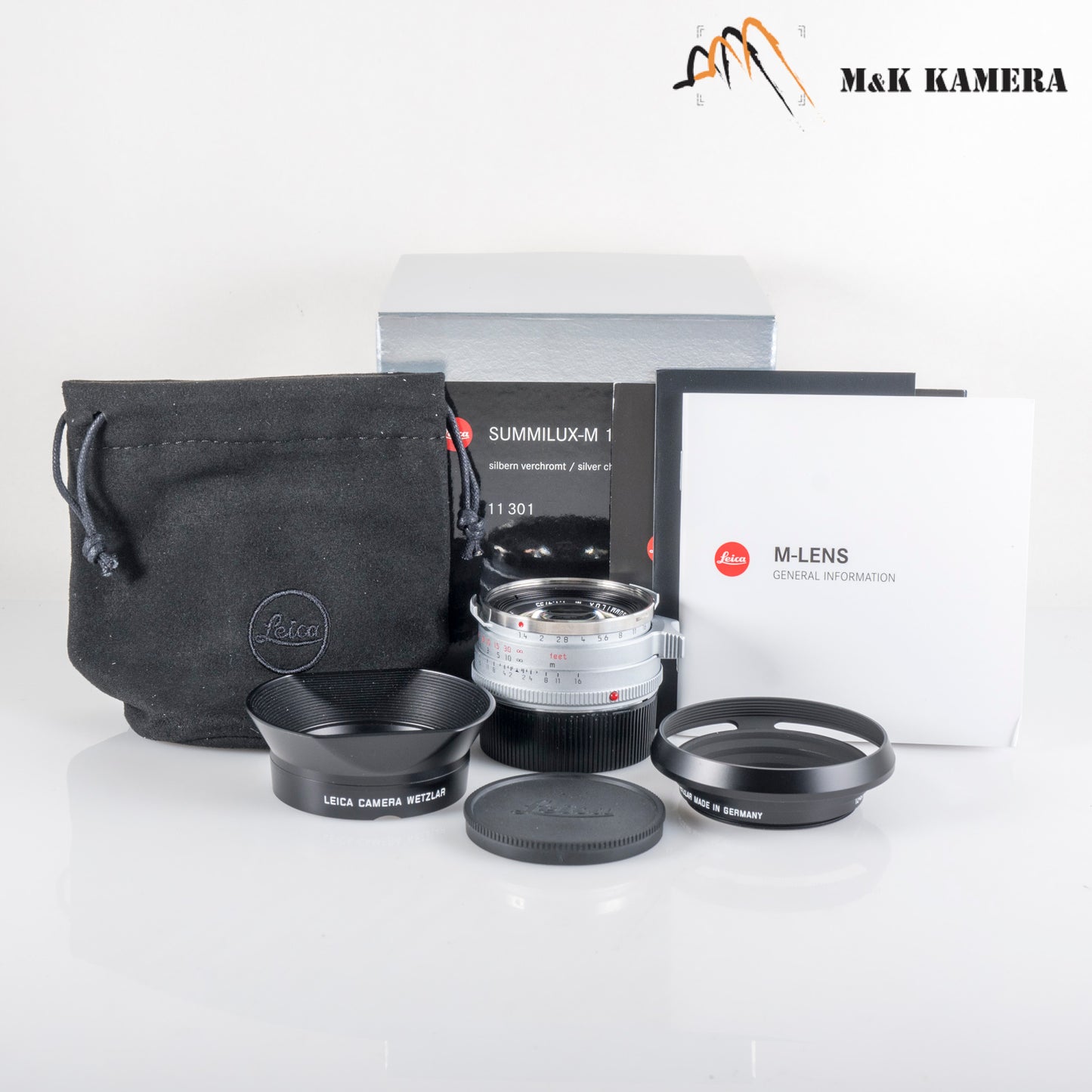 Leica Summilux-M 35mm/F1.4 E46 Steel Rim 2022 Silver Lens Germany 11301 #23870