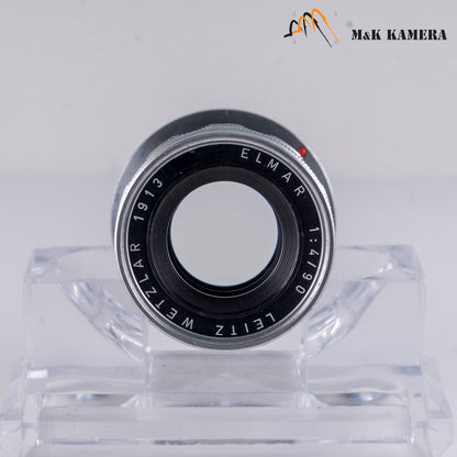 LEITZ Leica Elmar M 90mm/F4.0 E39 Ver.II V2/ 3 Elements Silver Lens Yr.1962 Germany 11830 #11175
